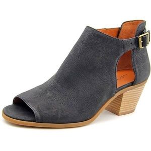 Lucky Brand Barimo Black Peep-Toe Heeled Booties